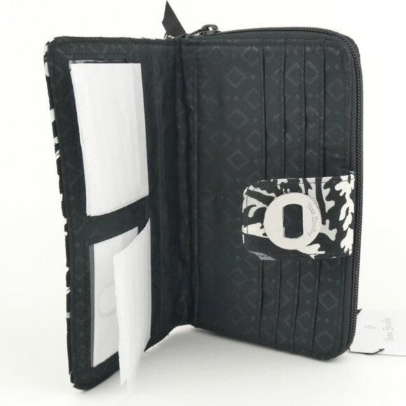 Vera Bradley Paisley Noir RFID Turnlock Wallet NWT - Picture 3 of 3